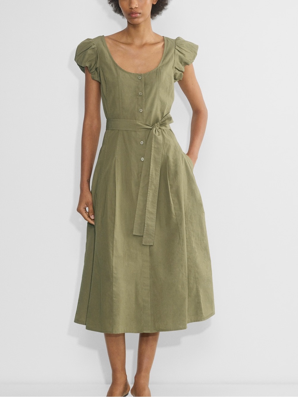 NWT Wilfred aritzia Governess poplin dress